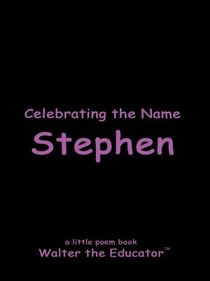 cover image of Celebrating the Name Stephen